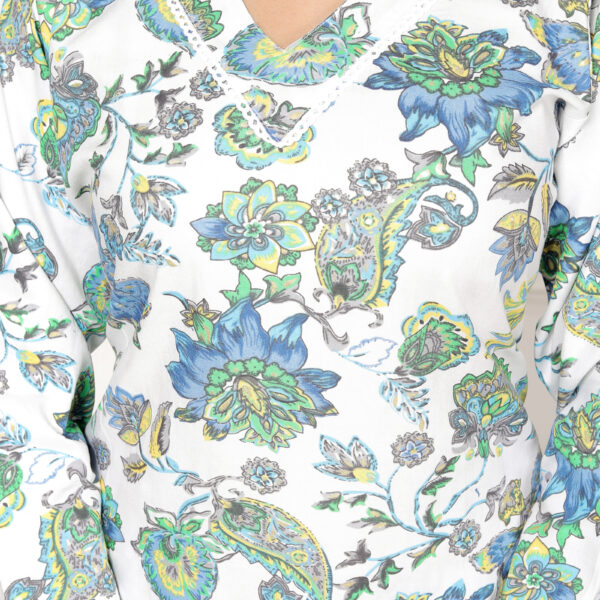 044A4088 Women's Premium Cotton Floral Print Kurta & Pant Collection